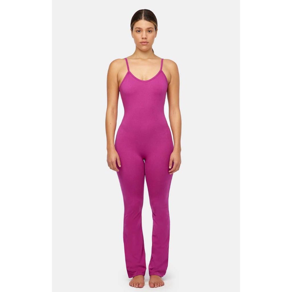 LACAUSA Womens Flow Prana Unitard Medium Pink Dragon Fruit Yoga Stretch NWT