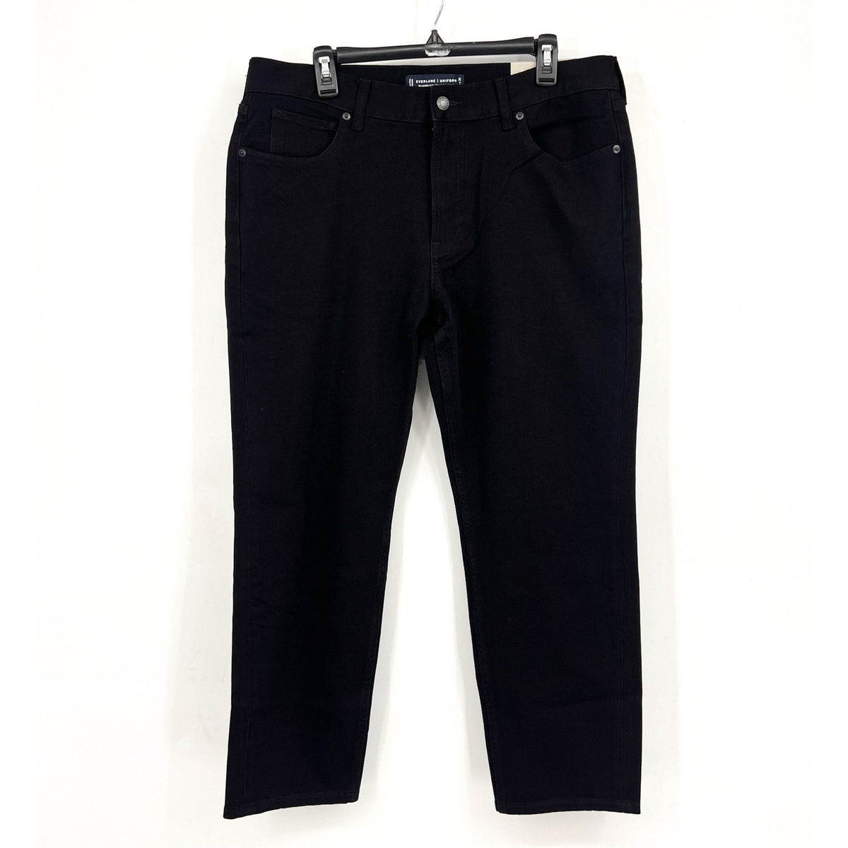 EVERLANE Uniform Men's The Athletic Jeans 35x28 Black 4-Way Stretch Organic NWT