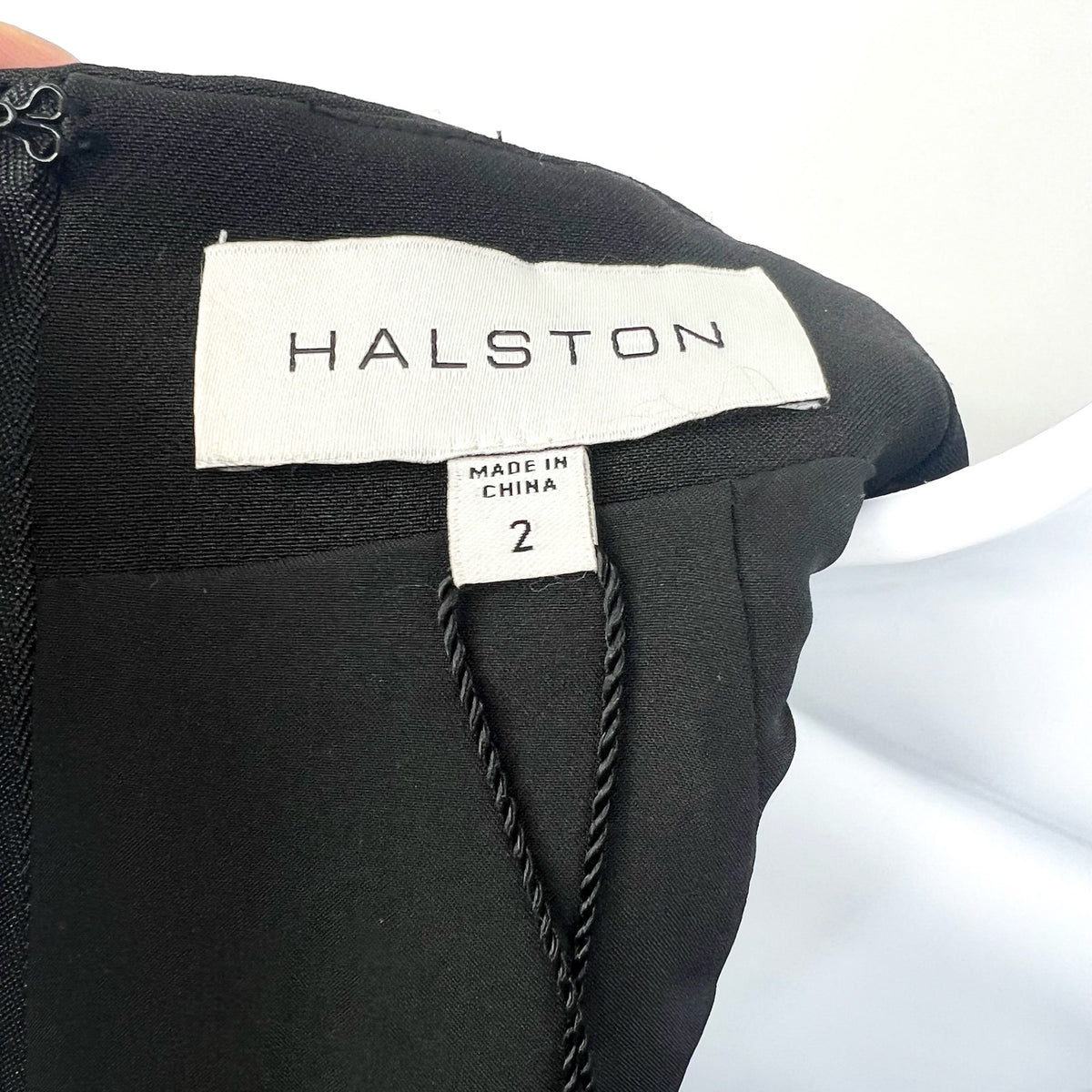 HALSTON Women's Jacklyn Dress In Crepe & Satin Size 2 Black Sleeveless NWT