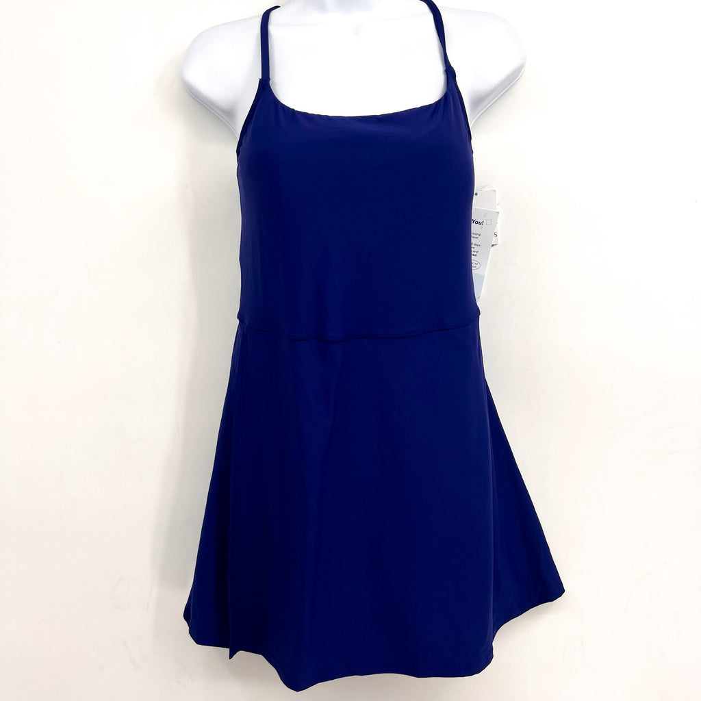 SUNSETS Women's Naomi Swim Dress One Piece XL Indigo Blue Skirt NWT