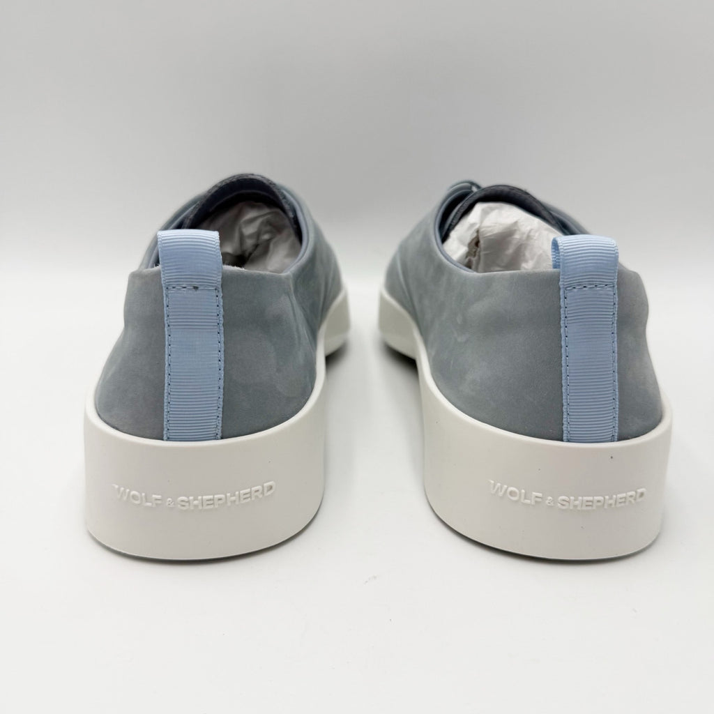 Wolf & Shepherd Cruise Lace Up Sneakers Mens 7.5 Womens 9 Blue Leather NIB