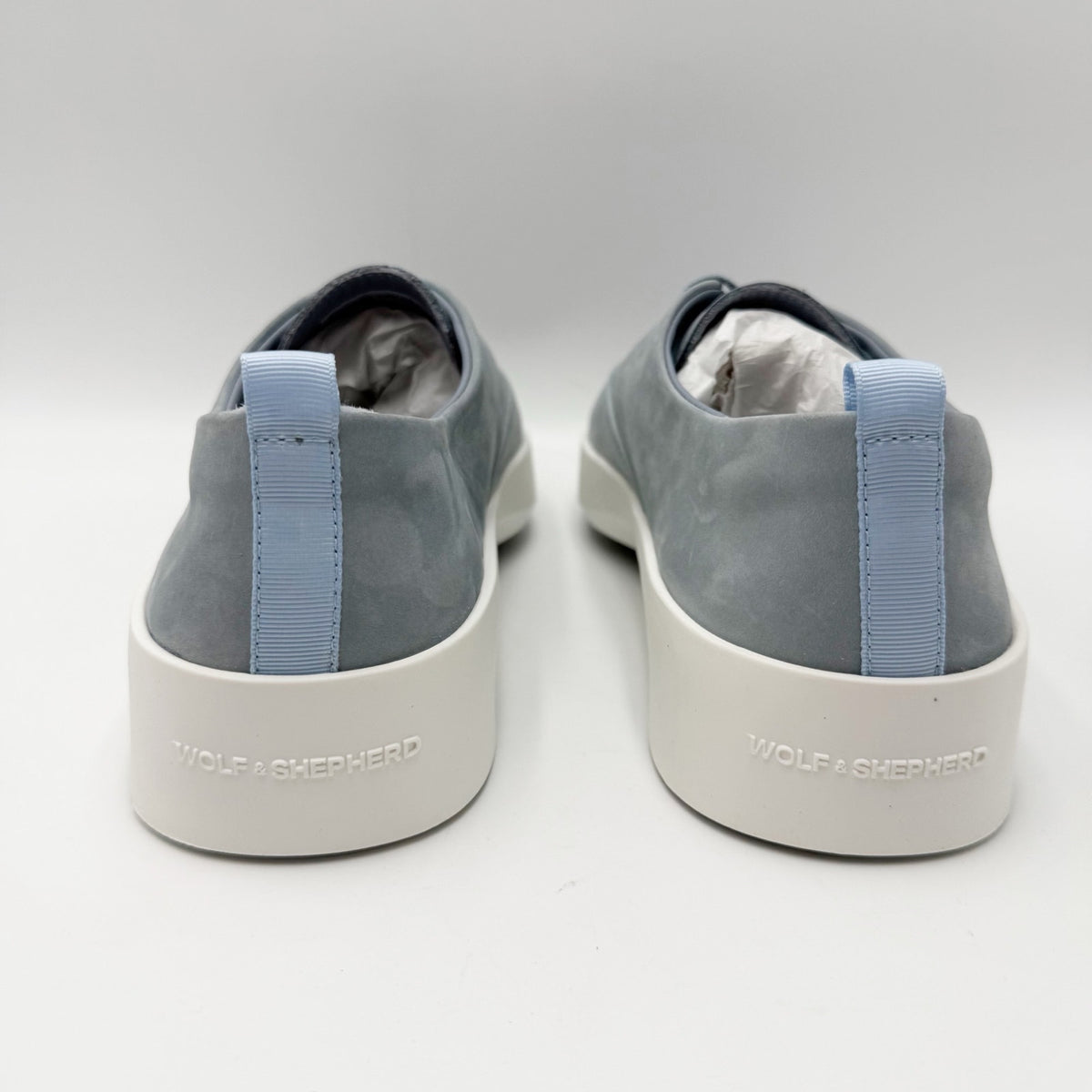 Wolf & Shepherd Cruise Lace Up Sneakers Mens 7.5 Womens 9 Blue Leather NIB
