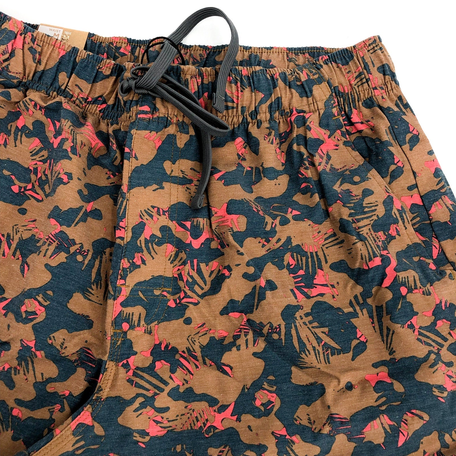 PRANA Men's Metric Board Short Medium Brown Fresca Camo 8" Inseam NWT