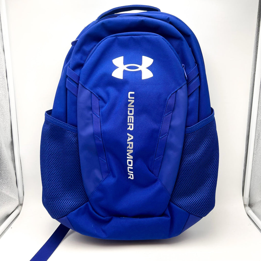 UNDER ARMOUR Hustle 6.0 Backpack Royal Blue Silver Water Resistant NWOT
