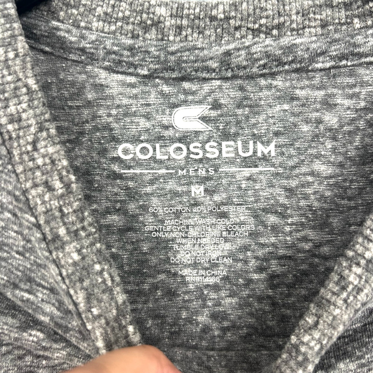 COLOSSEUM Mens Clemson Tigers Long Sleeve Tshirt Medium Grey Orange Crewneck NWT