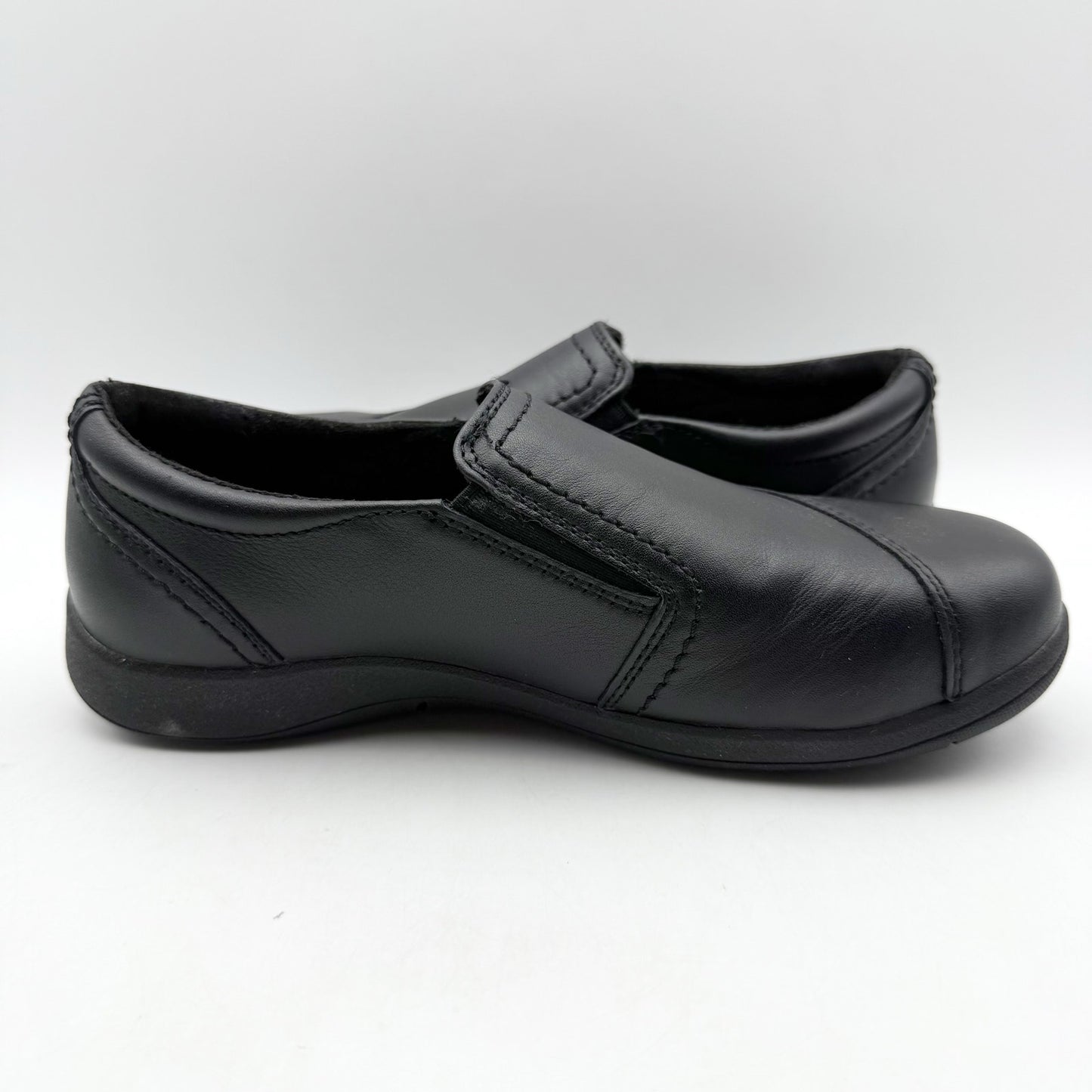 Rockport Womens Daisey Alloy Toe Work Slip-On Shoe US 5.5 Wide Black Leather NIB