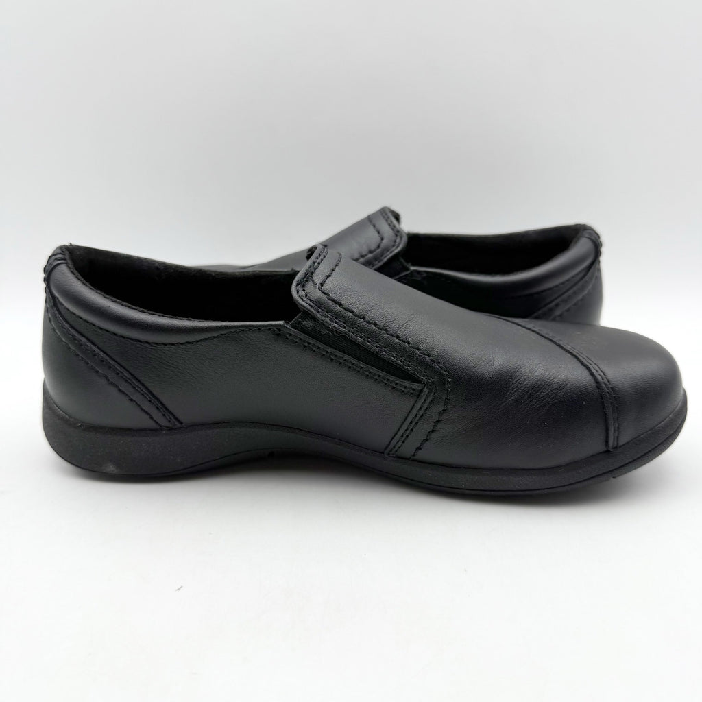 Rockport Womens Daisey Work Slip-On Shoe US 5.5 Wide Black Leather Alloy Toe NIB