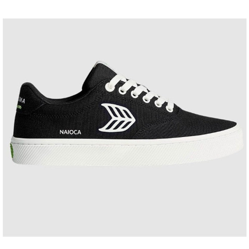 Cariuma Womens Naioca Sneakers Size 8.5 Black Off White Organic Canvas NIB