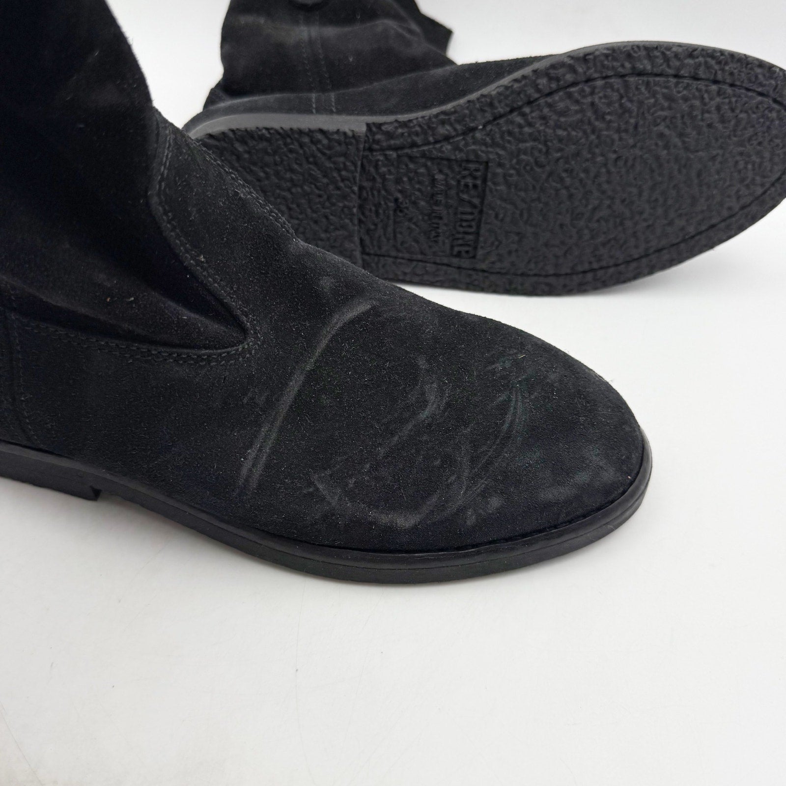 RE/DONE Womens 60s Camarguaise Ankle Boots EU 36 US 6 Black Suede NWOB