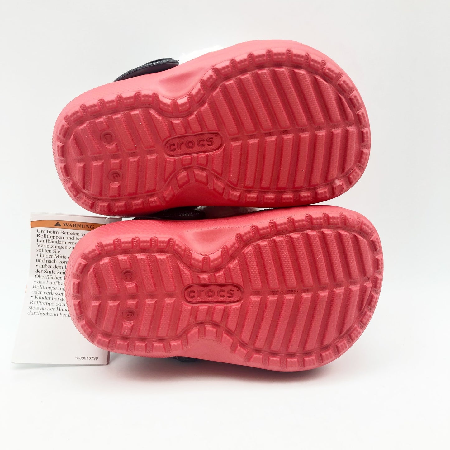 Crocs Unisex Kids Santa Classic Clogs Size 6 Festive Red White Black NWT