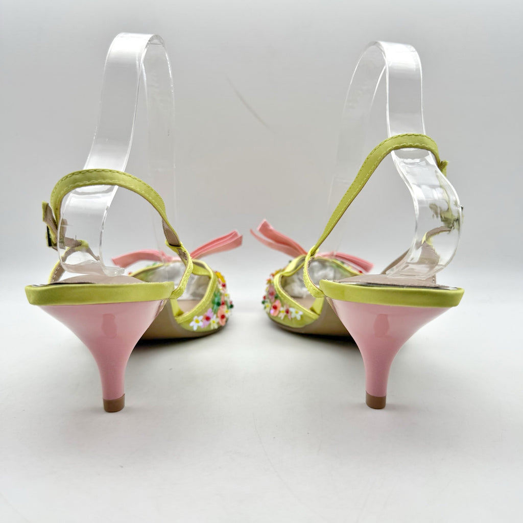 Blue by Betsey Johnson Womens Sadyy Heel US 11 M Multicolor Vegan Leather NWOB
