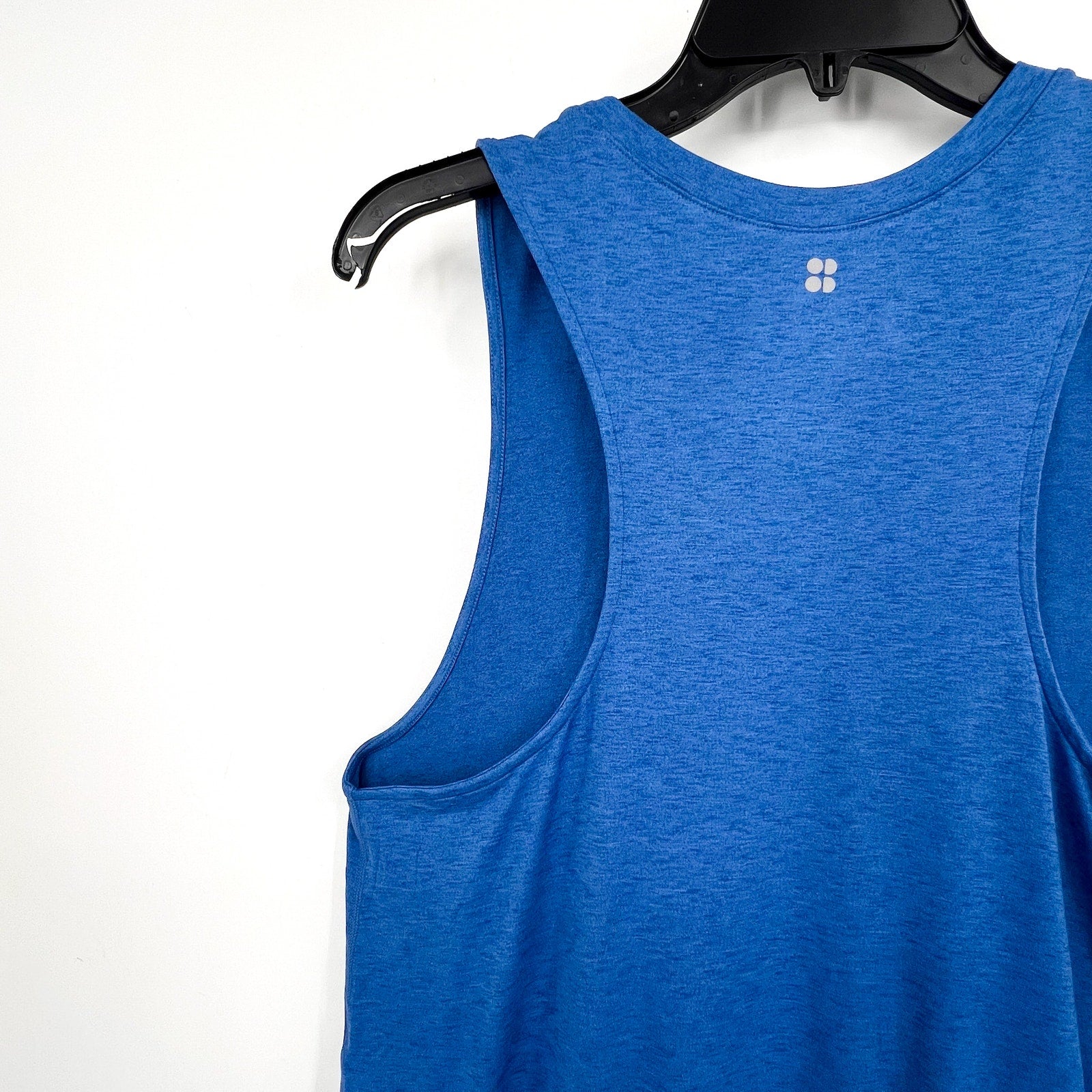 SWEATY BETTY Women's Gary Sleeveless Romper Large US 10 Oxford Blue Marl NWT