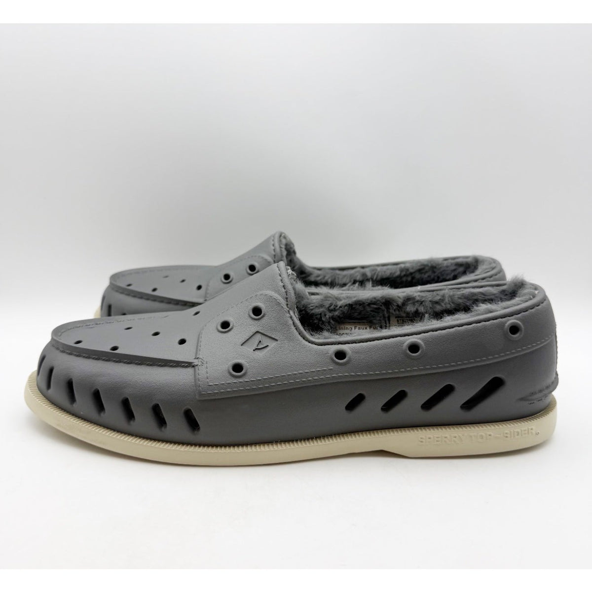SPERRY Mens Original Float Cozy Boat Shoes Size 11 EU 44.5 Grey EVA NWOB