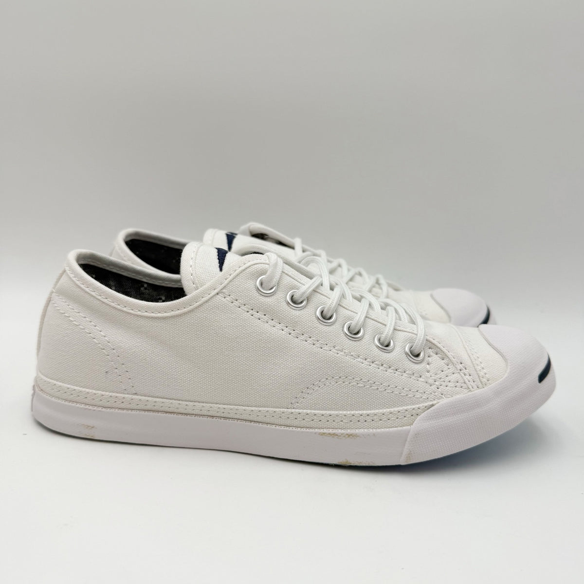 Converse Womens Jack Purcell Casual Low Sneakers Size 6.5 White Canvas NIB