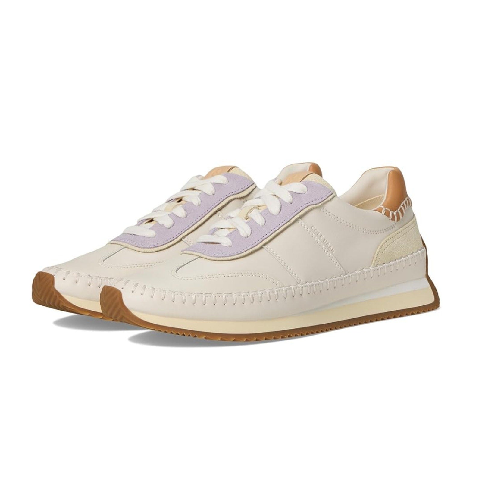 Cole Haan Womens Grandpro Premier Runners 6.5 WIDE White Purple Sneakers NIB