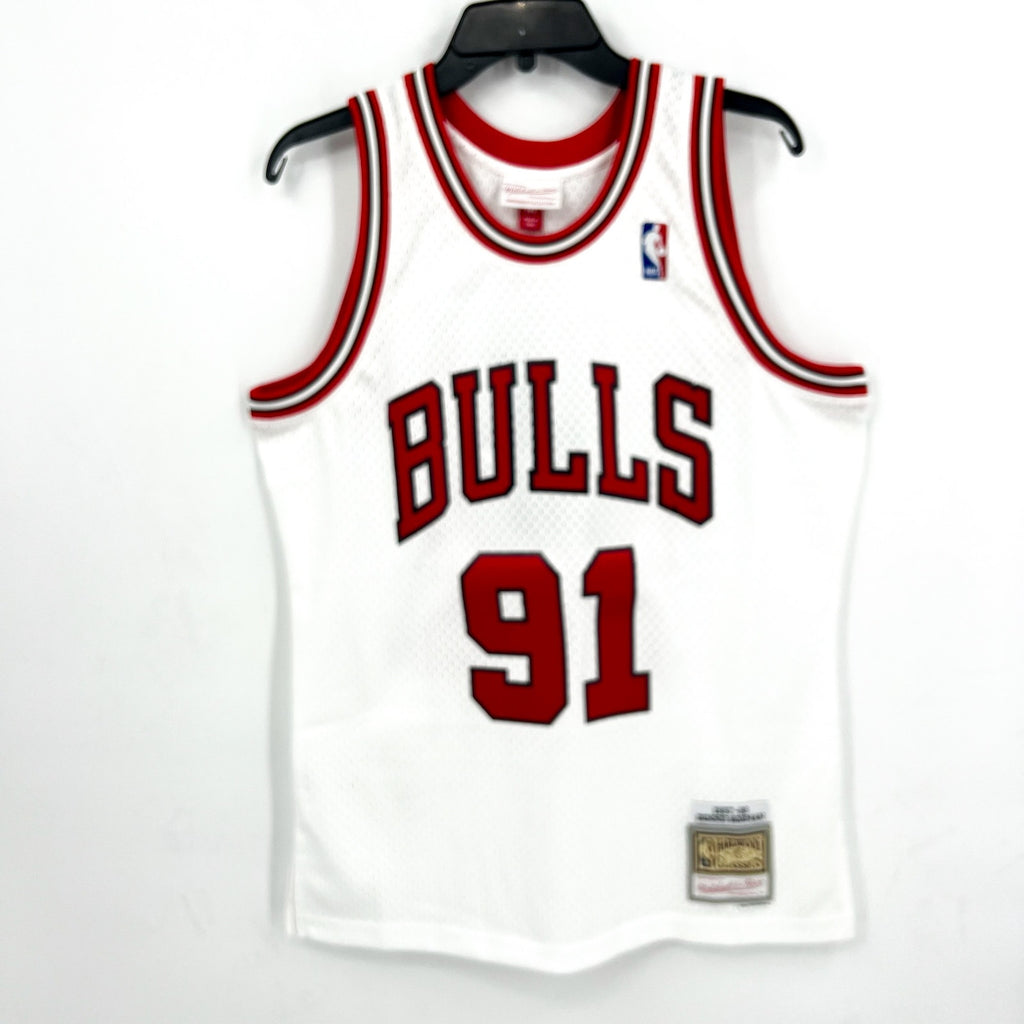 MITCHELL & NESS Rodman 1997-98 Chicago Bulls Swingman Jersey Medium White NWT