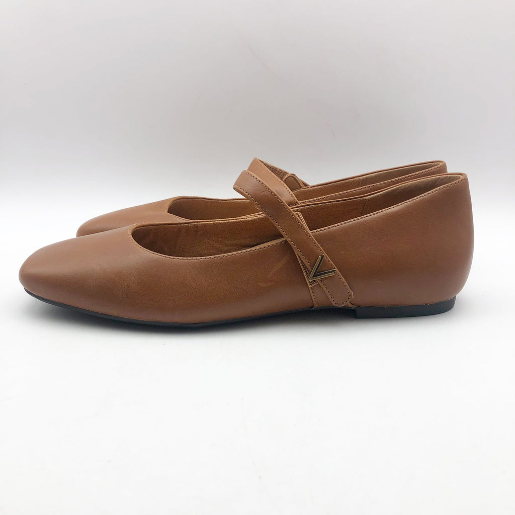 Vionic Womens Alameda Mary Jane Flats Size 9M EU 40 Brown Leather NIB