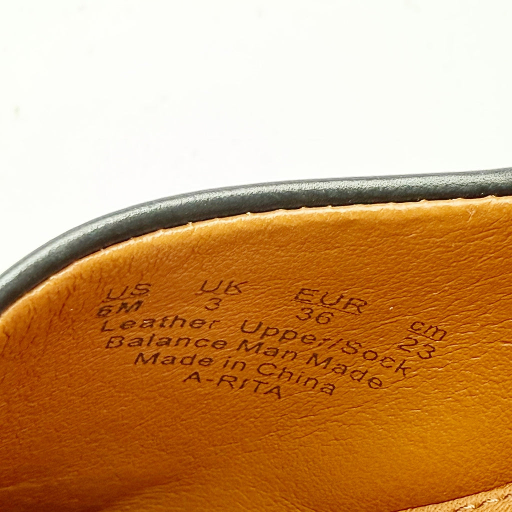 Franco Sarto Womens Rita Pumps Size 6 M EU 36 Black Leather Wood Heel NIB