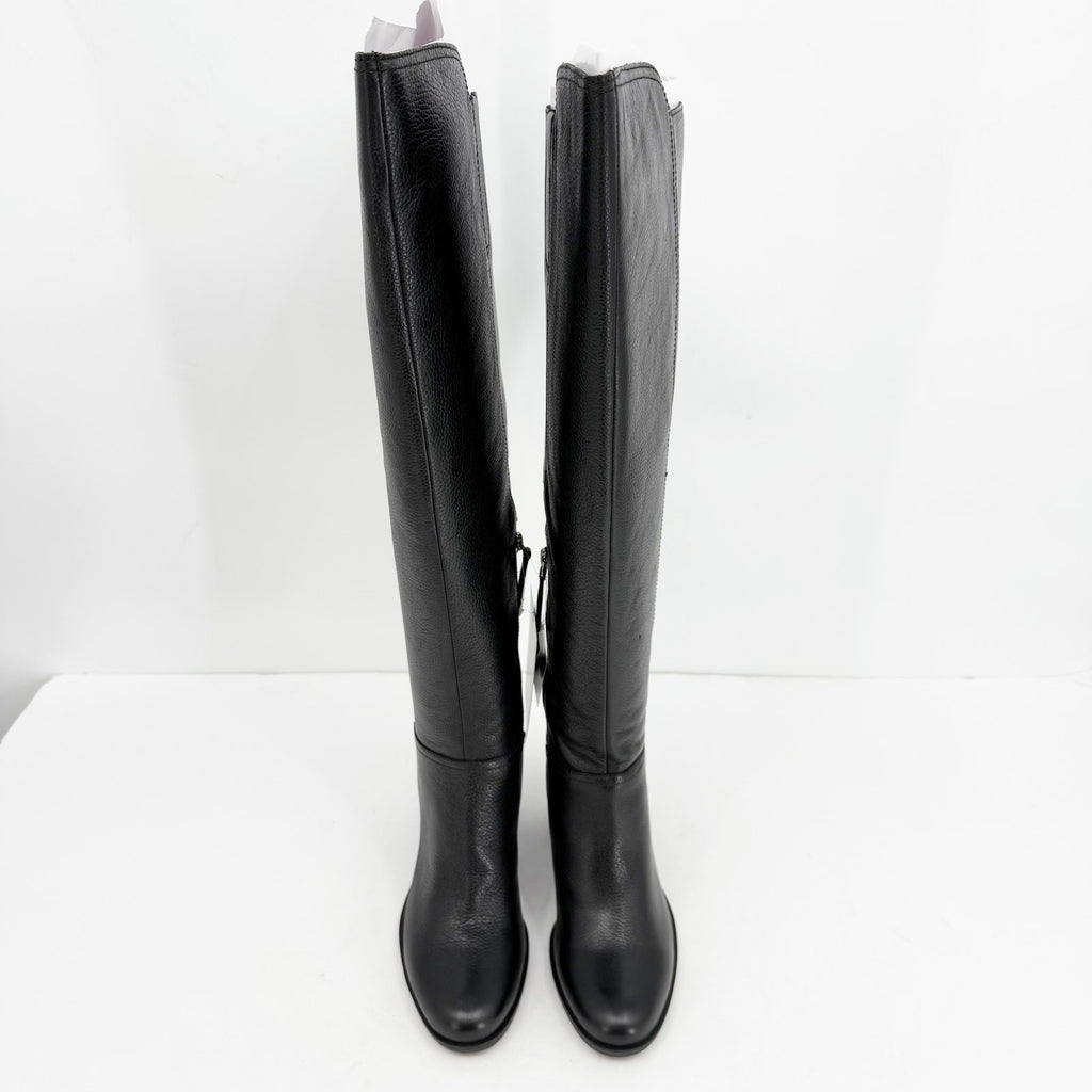 Naturalizer Womens Kyrie Knee High Boots Size 7 M Wide Calf Black Leather NIB