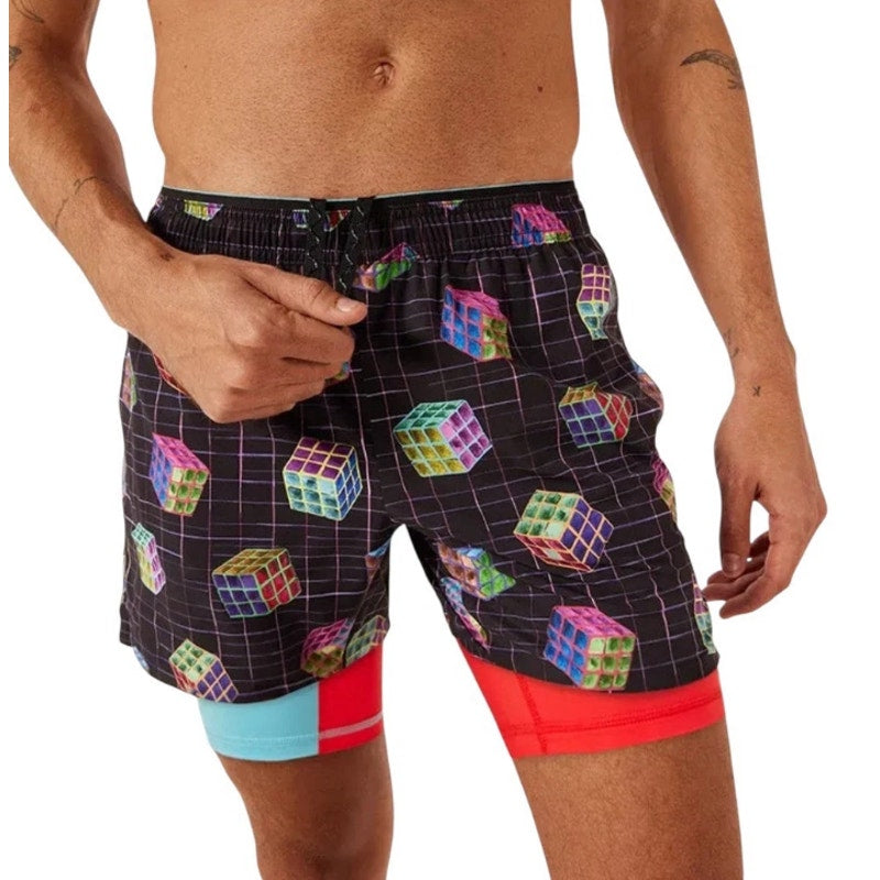 CHUBBIES Men's Solve Its Ultimate Training Shorts 2.0 Large Black Multi NWT