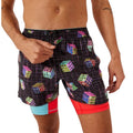CHUBBIES Men's Solve Its Ultimate Training Shorts 2.0 Large Black Multi NWT
