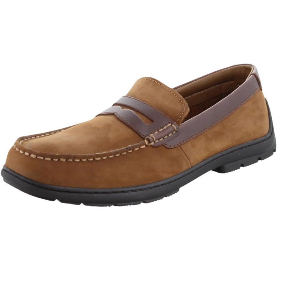 SPERRY Mens Monterey Penny Loafers Size 11.5 Soft Brown Nubuck Leather NWOB