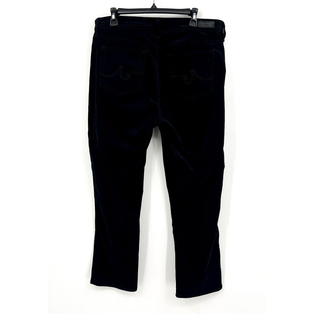 AG ADRIANO GOLDSCHMIED Mari Velvet Slim Straight Jeans SIZE 33 US 16 Black NWOT