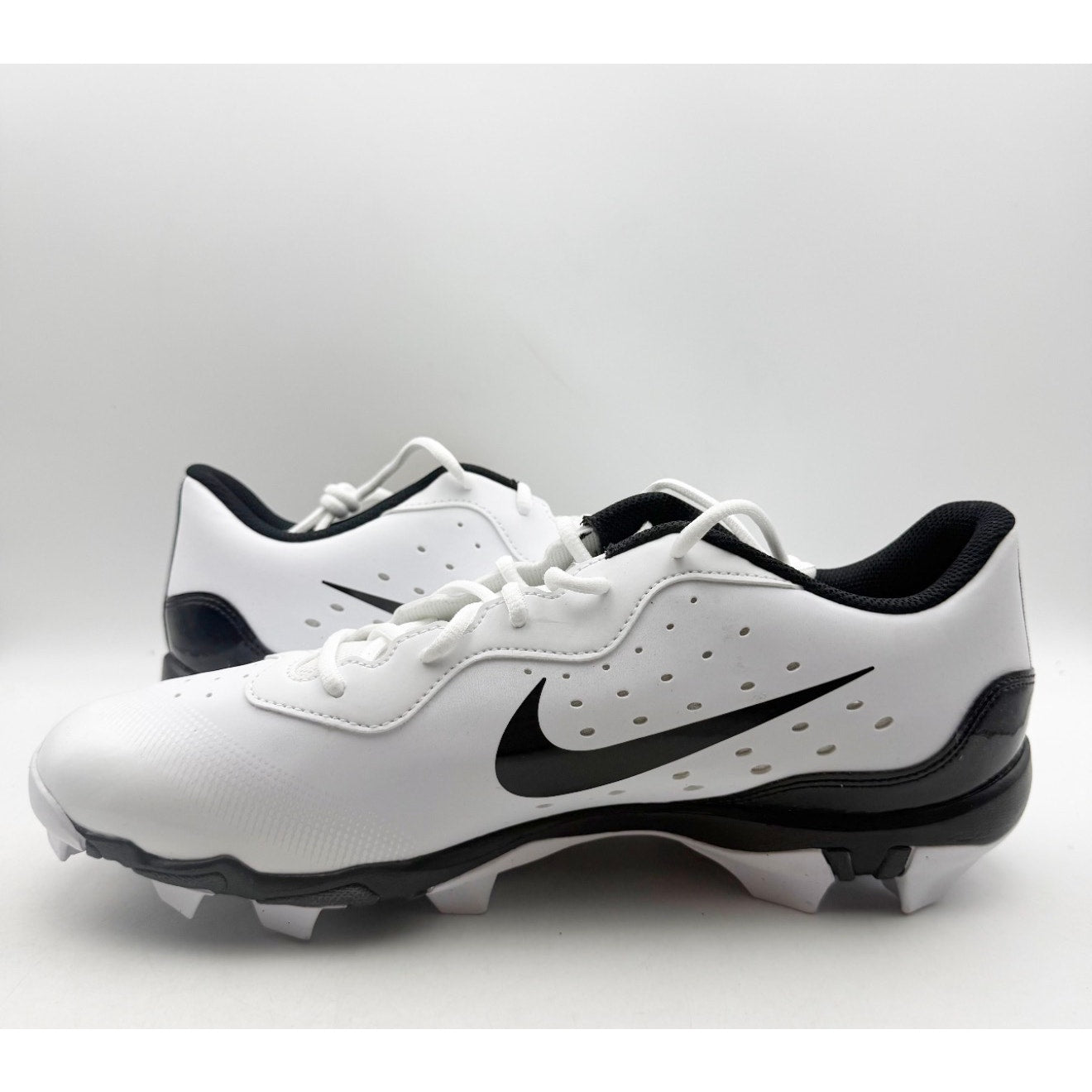Nike Men Alpha Huarache 4 Keystone Baseball Cleats US 13 White Black DJ6524 NWOB