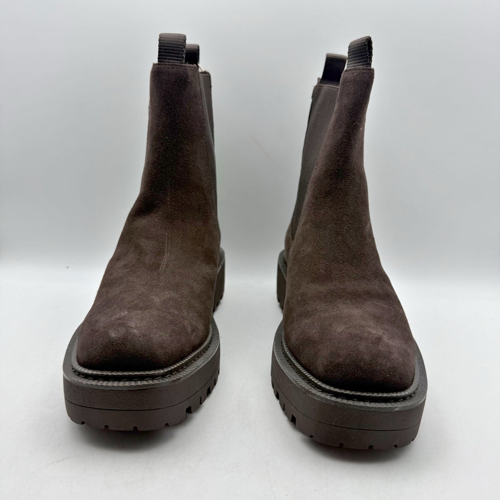 Sam Edelman Womens Laguna Ankle Chelsea Boot US 8.5 Brown Suede Waterproof NWOB