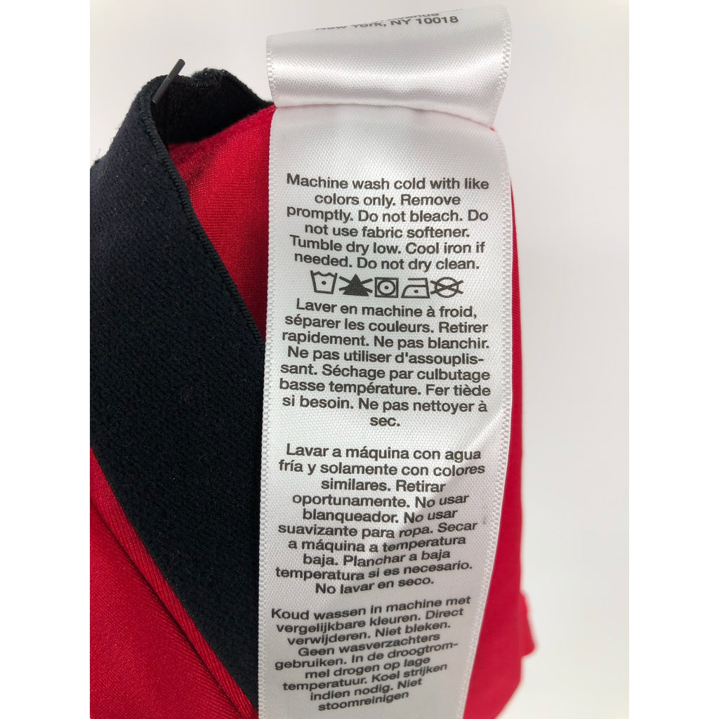 DKNY Women's Cropped Tank Sports Bra Large Red Longline Yoga Activewear NWT