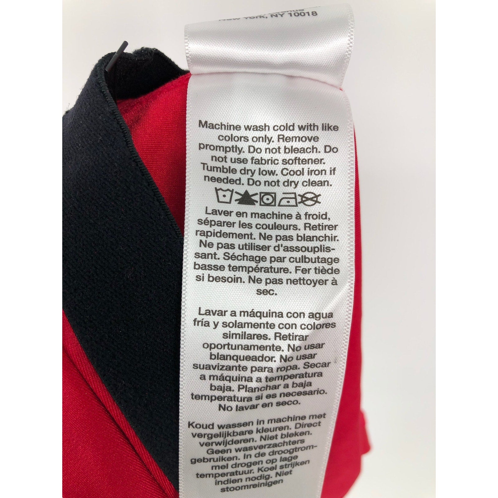 DKNY Women's Cropped Tank Sports Bra Large Red Longline Yoga Activewear NWT