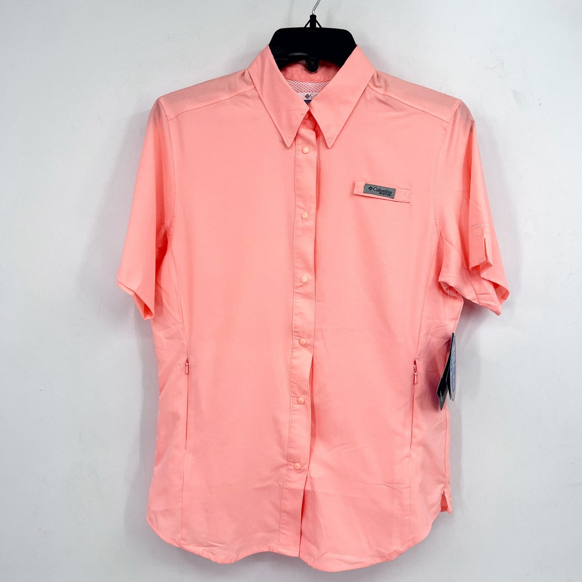 COLUMBIA Women's PFG Tamiami II Short Sleeve Shirt XS Pink Coral UPF 40+ NWT