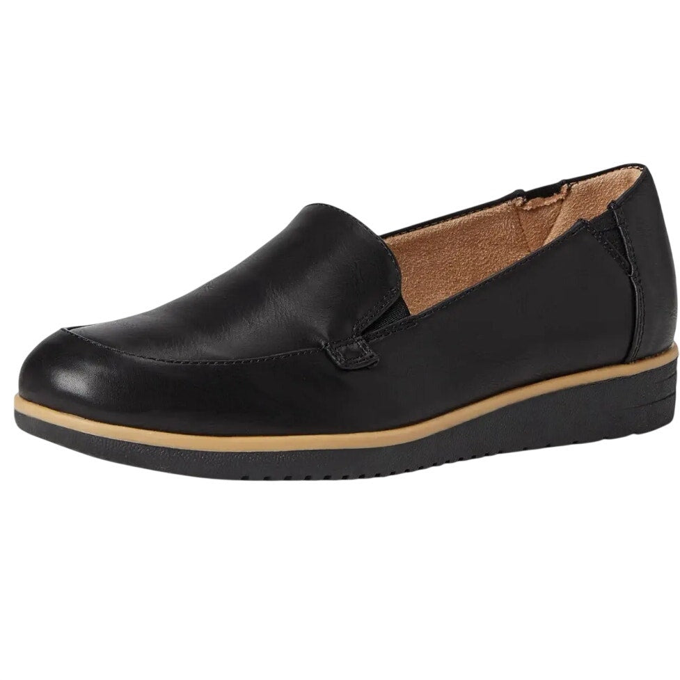 SOUL Naturalizer Womens Idea Moc Loafers US 7 M EU 37 Black Vegan Leather NIB