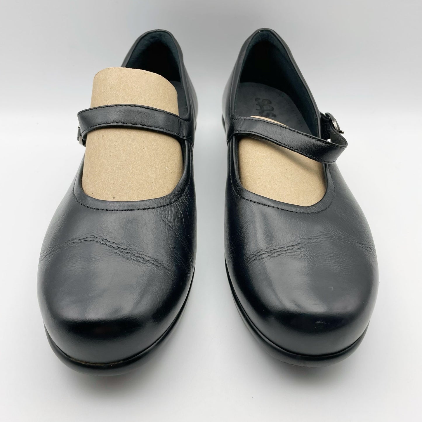 SAS Womens Maria Mary Jane Flat US 10WW EXTRA WIDE Black Leather NIB