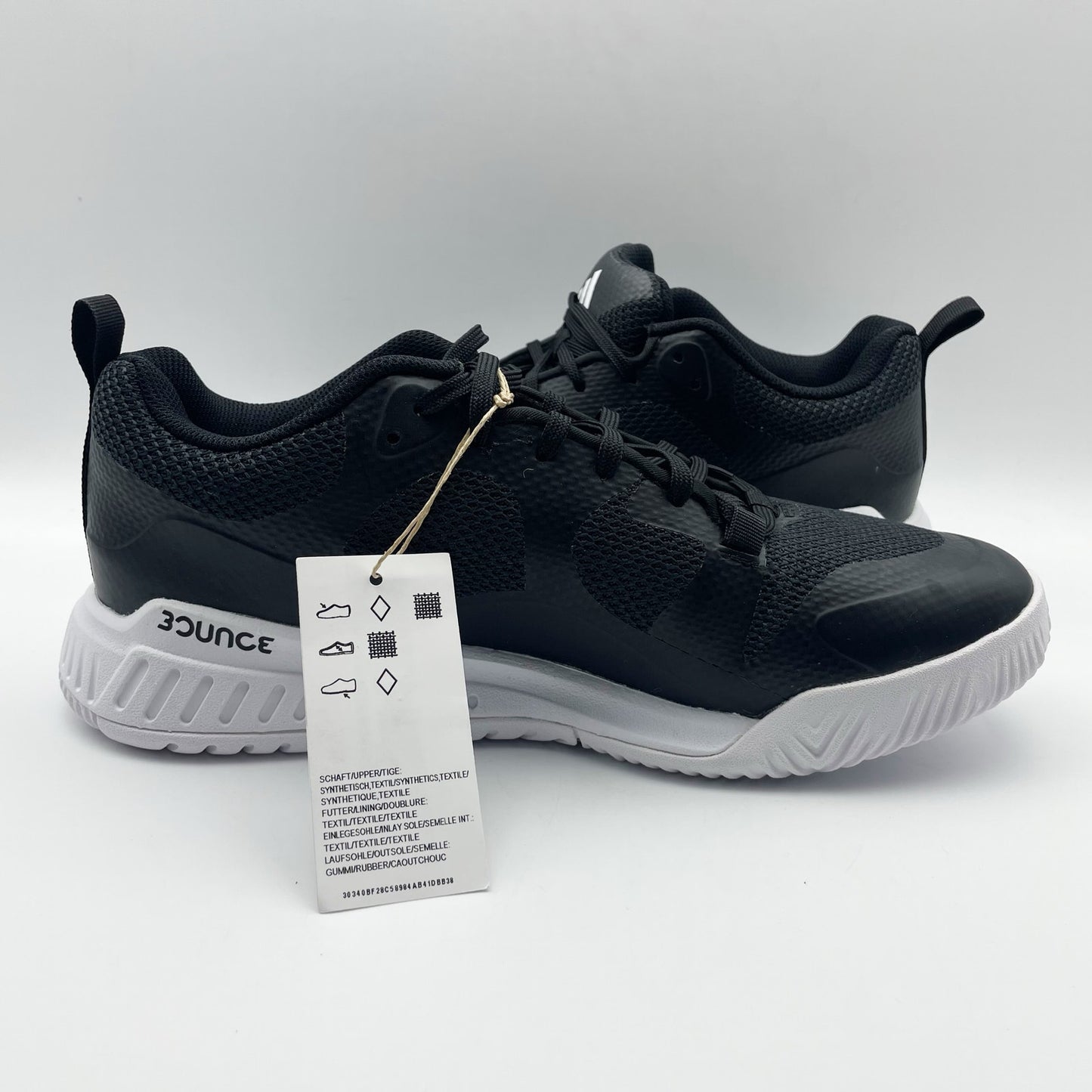 Adidas Mens Court Team Bounce 2.0 Volleyball Sneakers US 7.5 Black Athletic NIB