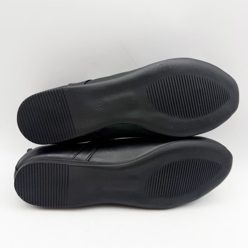 Miz Mooz Womens Kiki Mary Jane Flats EU 38 US 7.5-8 Black Leather NIB