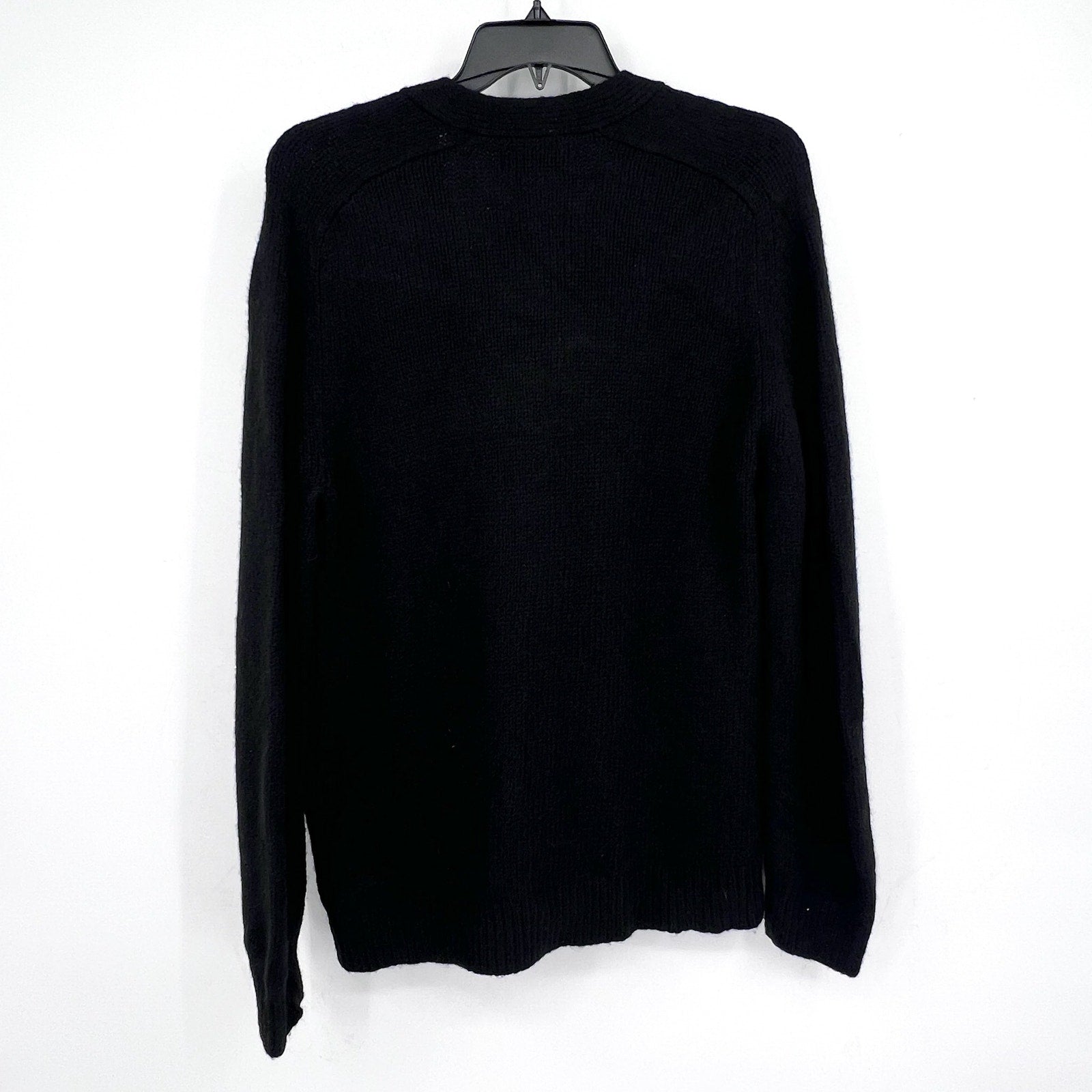 EVERLANE Men's The Cloud Relaxed Cardigan Sweater Medium Black Merino Wool NWT
