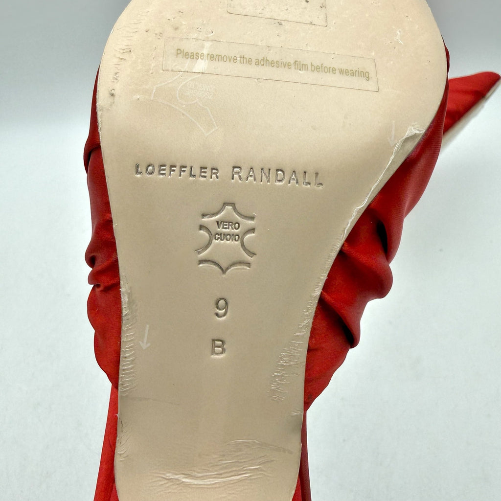 Loeffler Randall Womens Inez Mule Heels US 9 B EU 40 Red Satin NIB