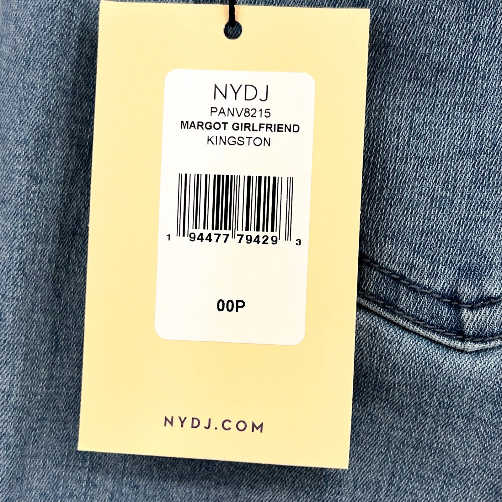 NYDJ Womens Margot Girlfriend Jeans Size 00 PETITE Kingston Blue NWT