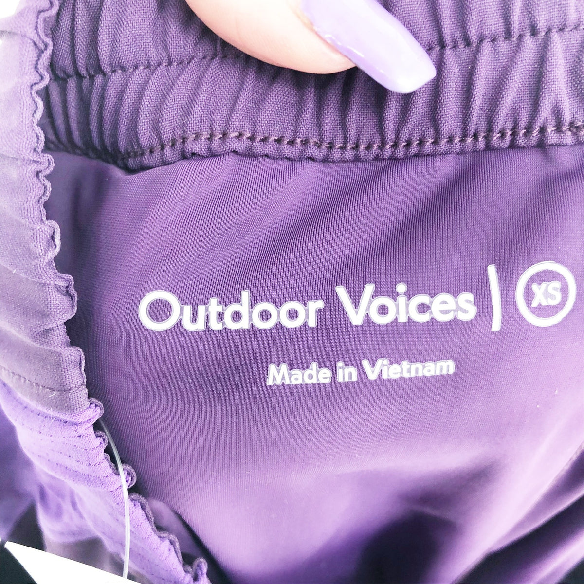 OUTDOOR VOICES Mens High Stride 7" Shorts XS Acai Purple Lightweight Pockets NWT