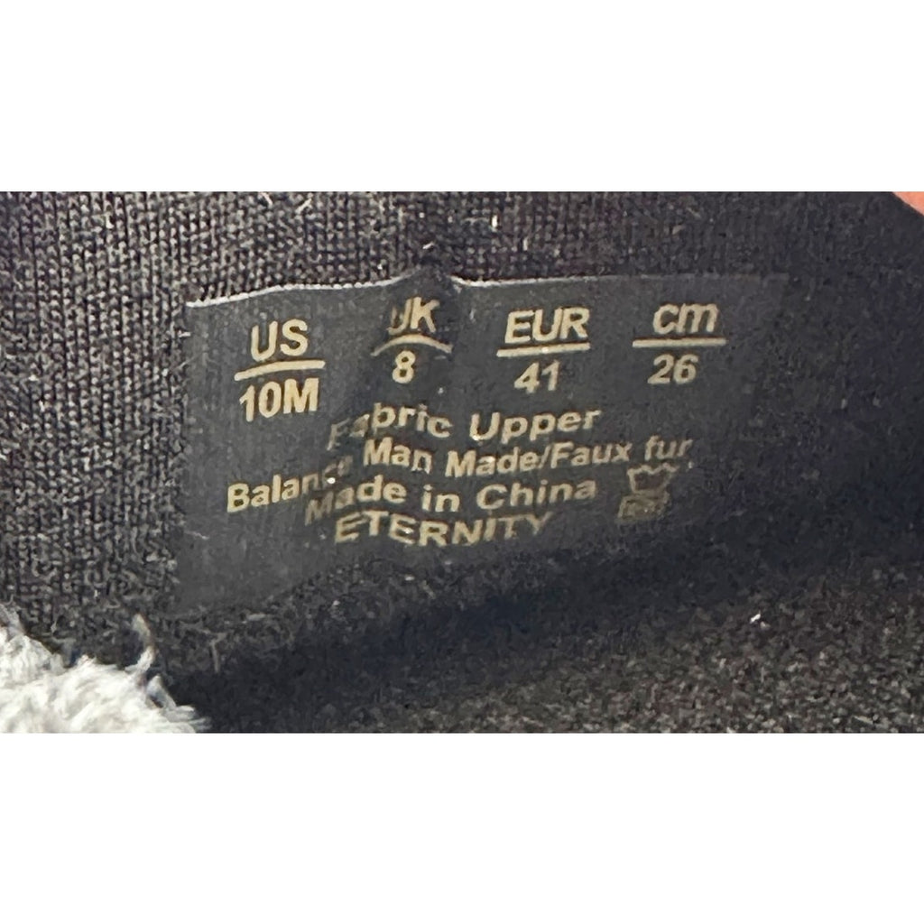 Bzees Womens Eternity Mules Size 10 M EU 41 Black Slip On Fleece Faux Fur NIB