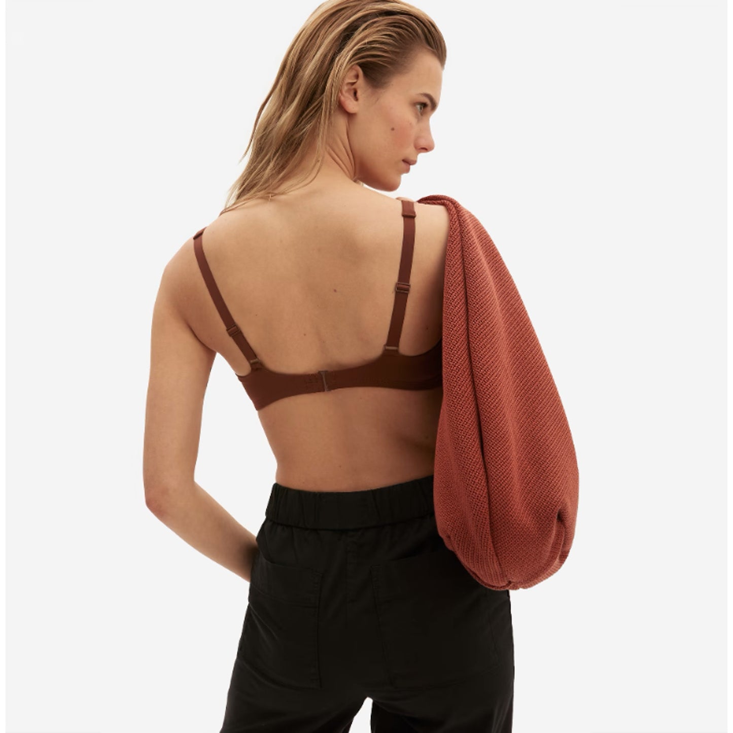 Everlane Womens The Easy Pants Sz 00 Black Elastic Waist Straight Leg Chino NWT