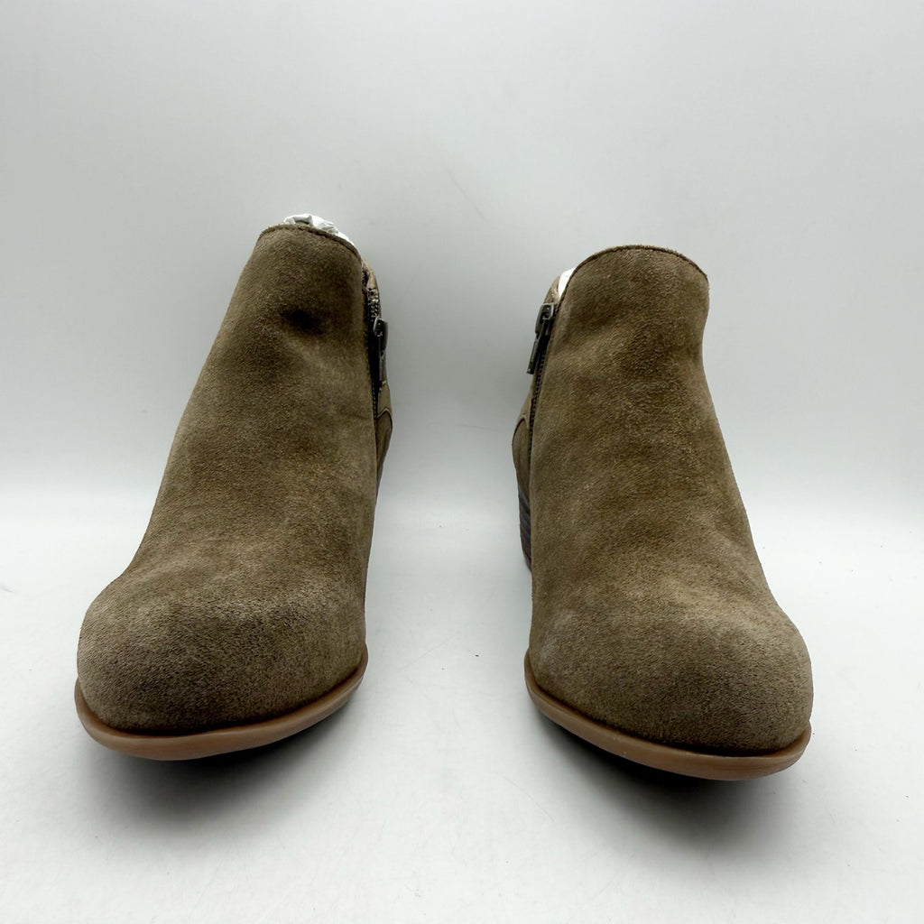 Diba True Womens Caspian Ankle Booties US 6.5 M Brown Olive Green Suede NWOB