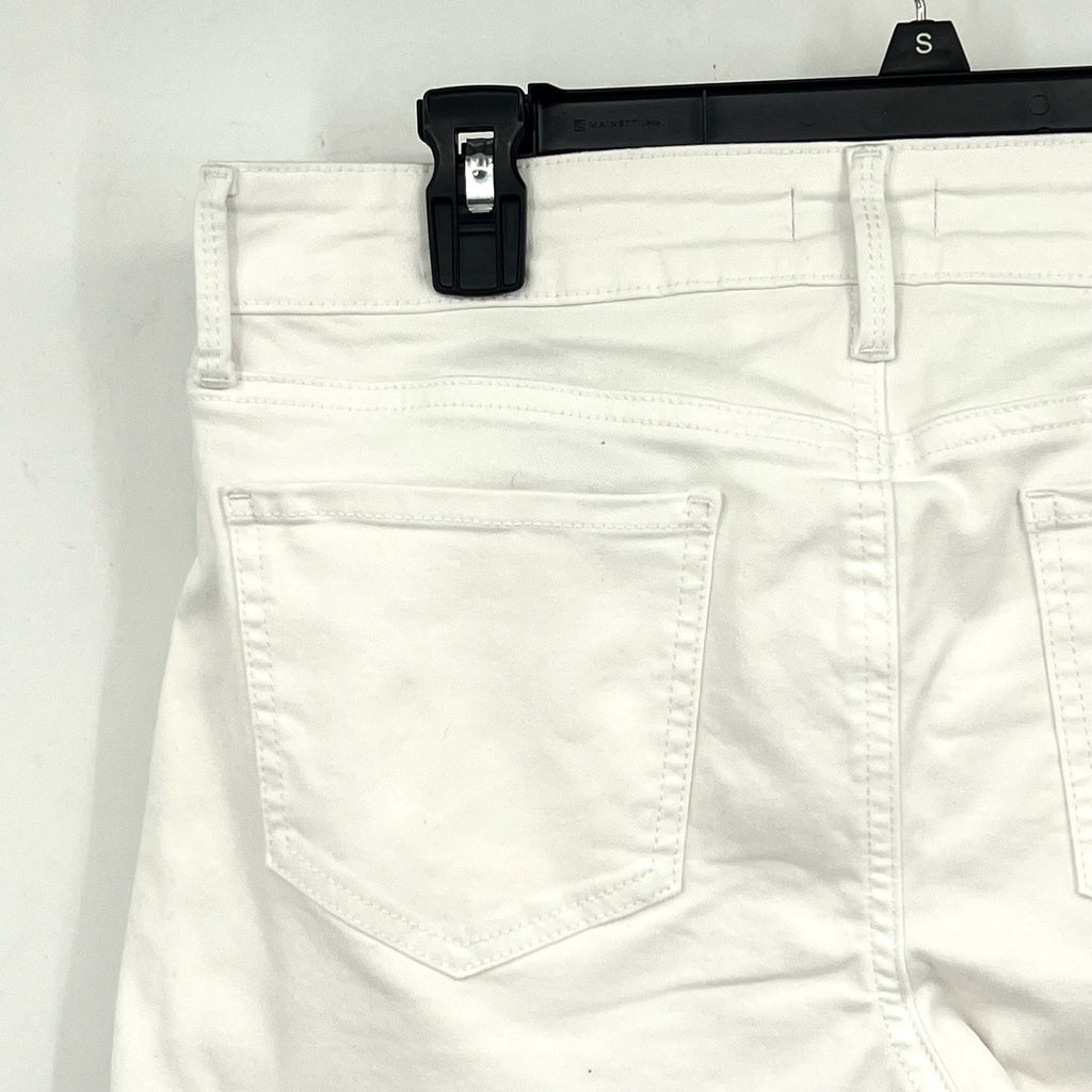 NYDJ Womens Ella Denim Shorts Size 10 PETITE Optic White 8" Inseam NWOT