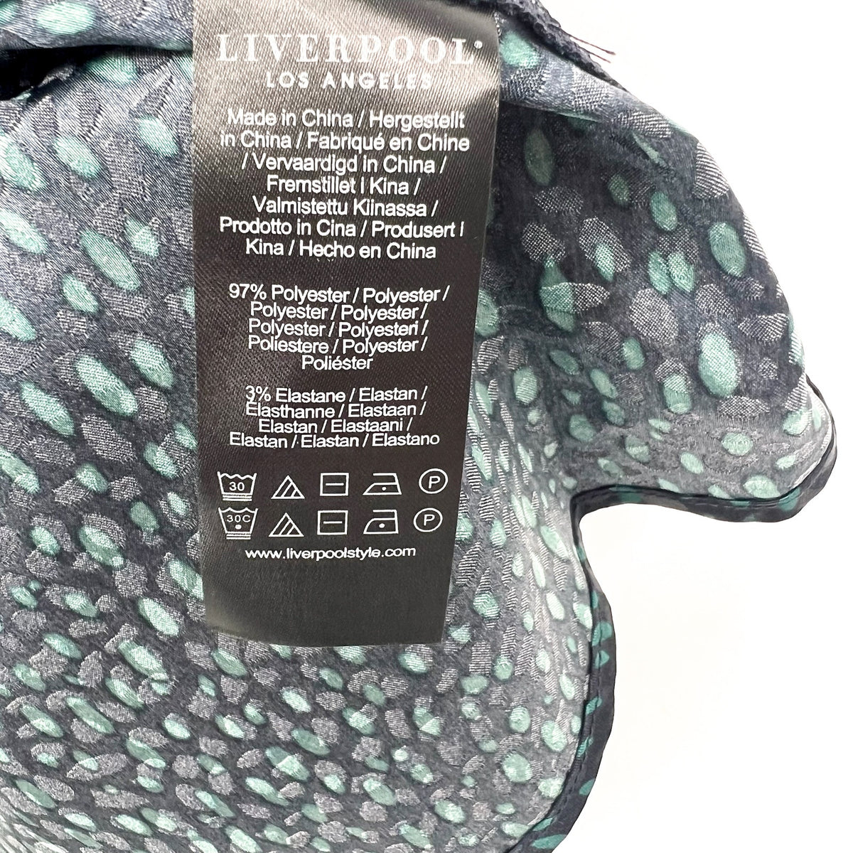 LIVERPOOL Women's Sleeveless Popover Blouse Small Blue Green Print NWT