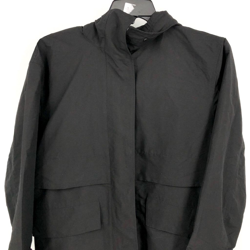 Everlane Womens ReNew Anorak Rain Coat XS Black Water-Repellent Hooded NWT