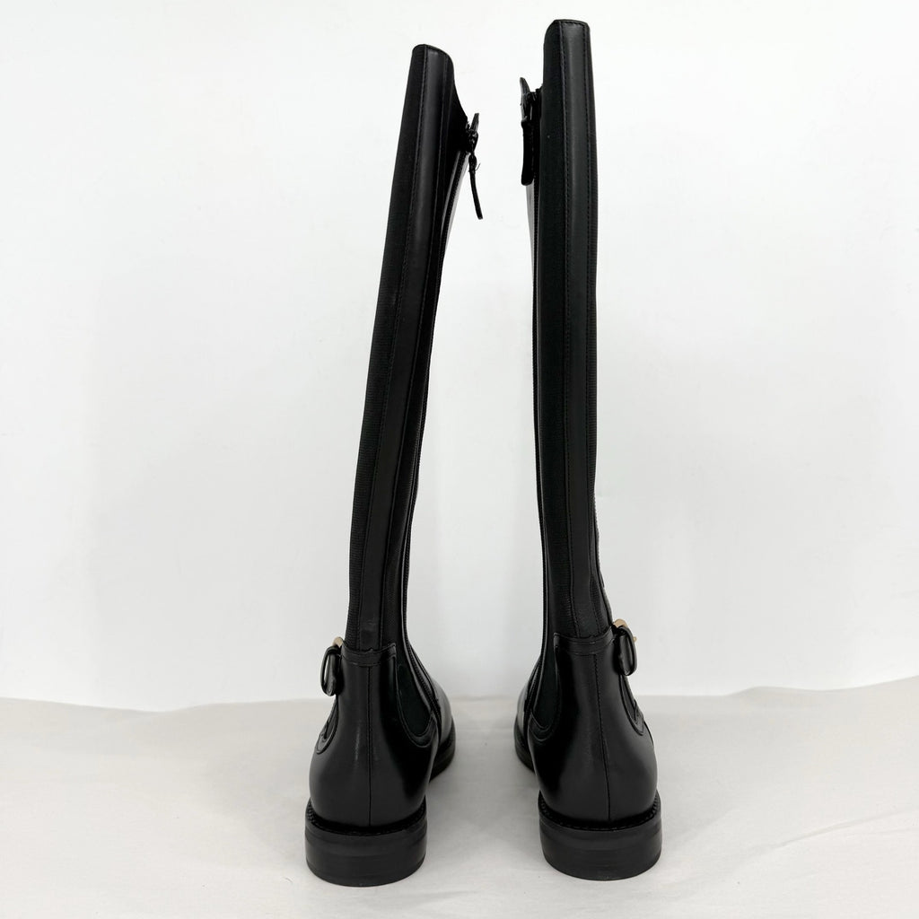 Cole Haan Womens Celestina Knee High Boots Size 8.5 M EU 39 Black Leather NIB