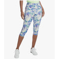 SKECHERS Gowalk Capri Leggings Small  Blue Seascape Floral High Waisted NWT