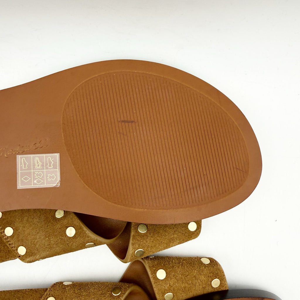 Madewell Womens Tuley Crossband Sandals US 9.5 M EU 39.5 Brown Leather NIB