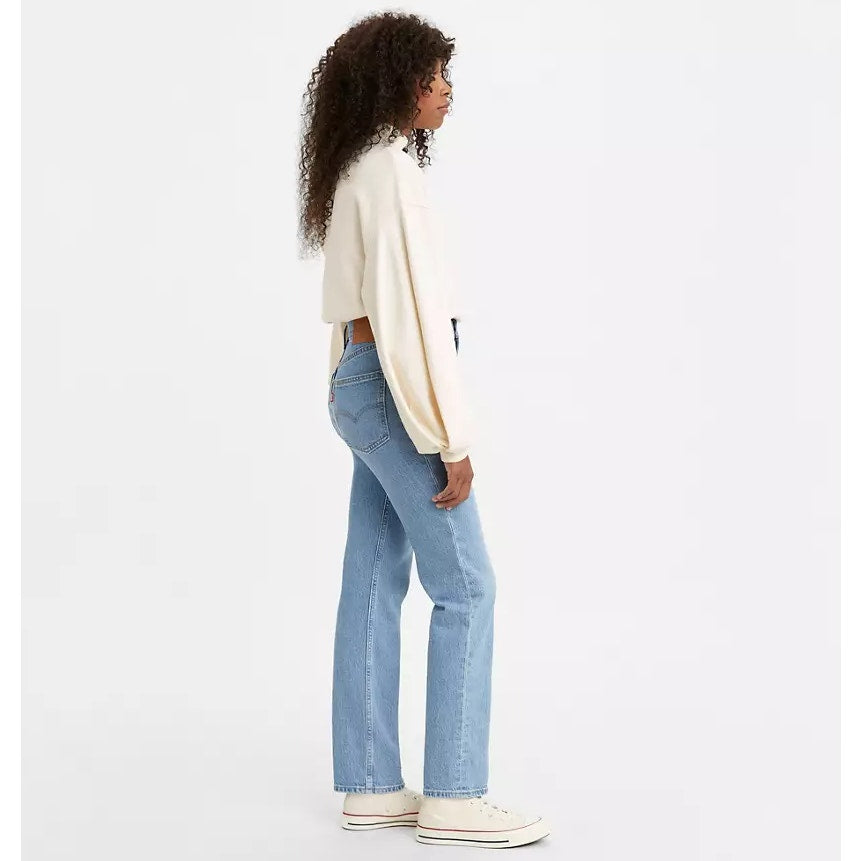 Levi's Womens 70's High Rise Slim Straight Jeans Size 28 US 6 Light Blue NWT